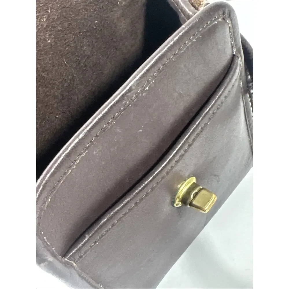 Vintage Coach 9893 Leather Scooter Crossbody Shoulder Bag Flap Mahogany Brown